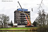 07-01-2021  Breda - De sloop gaande van het Euretco en later BUAS gebouw is in volle gang. Het pand maakt plaats voor een woonwijk. - Fotokrant